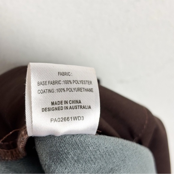 Meshki Tyra Straight Leg Faux Leather Chocolate Pants Sz S - Picture 11 of 11